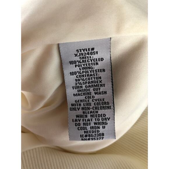 Sanctuary Imperial Bomber Jacket Faux Shearling Fleece Ribbed Trim Cream White M - Picture 6 of 9